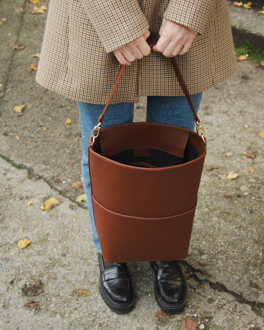 Ingvill Bucket Bag - Kastanje