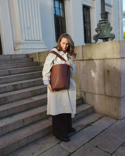 Ingvill Bucket Bag - Kastanje