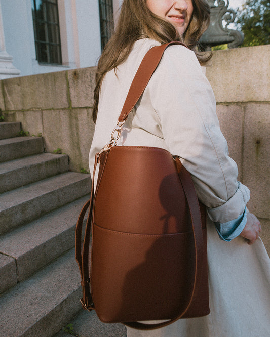 Ingvill Bucket Bag - Kastanje