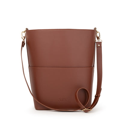 Crossbody reim - Kastanje