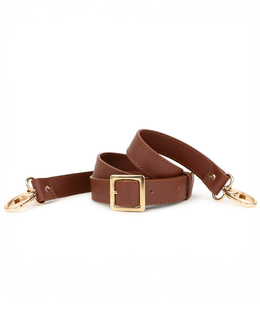 Crossbody reim - Kastanje
