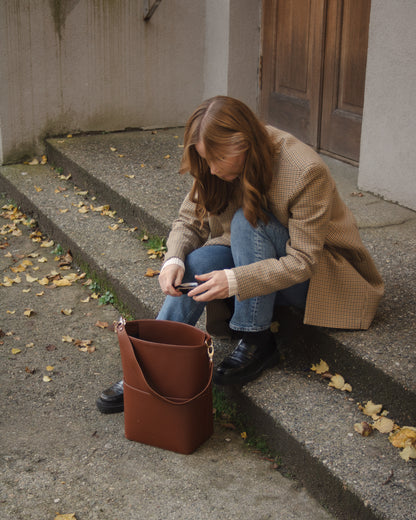Ingvill Bucket Bag - Kastanje